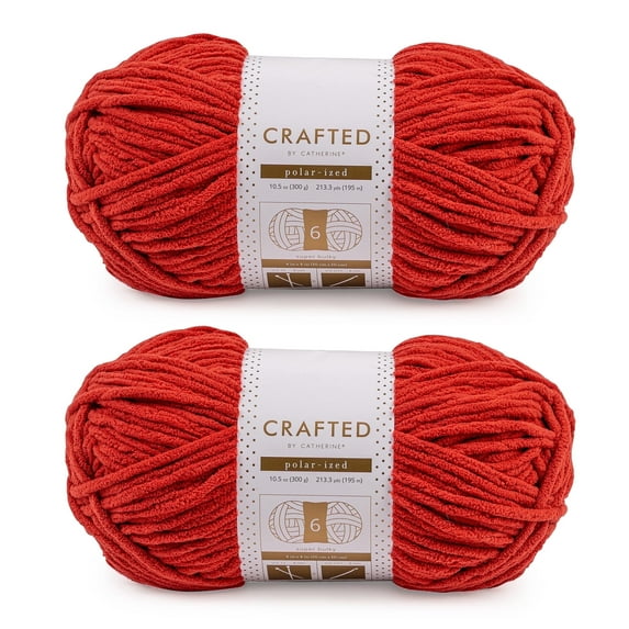 Crafted by Catherine Cinnabar Polarized Super Bulky Yarn, 213 Yards, 10.5oz/300g (2 Pack)