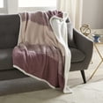 thumbnail image 1 of Crafted by Catherine Mauve Ombre Eyelash Sherpa Throw 50" x 60", Luxury Soft Cozy, 1 of 4