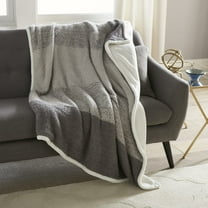 Crafted by Catherine Gray Ombre Eyelash Sherpa Throw 50" x 60", Luxury Soft Cozy