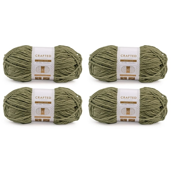 Crafted by Catherine Green Solid Polarized Super Bulky Yarn, 213 Yards, 10.5oz/300g (4 Pack)
