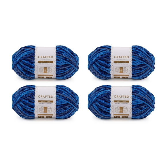 Crafted by Catherine Navy Multi Polarized Super Bulky Yarn, 213 Yards, 10.5oz/300g (4 Pack)