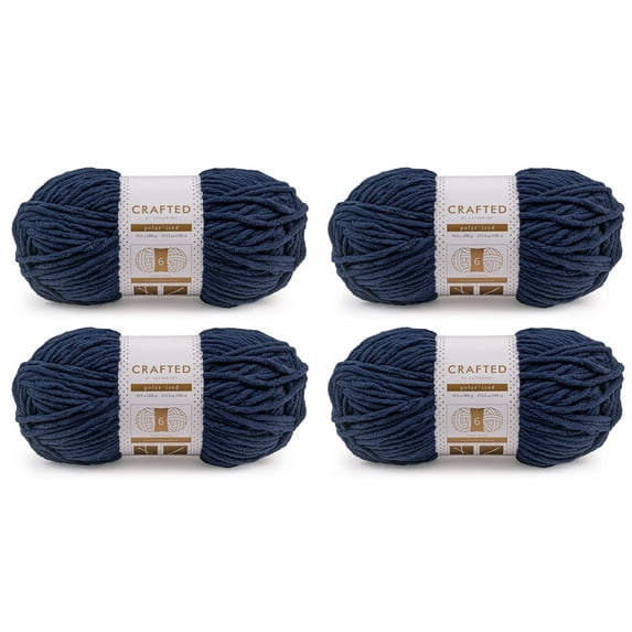 Crafted by Catherine Navy Solid Polarized Super Bulky Yarn, 213 Yards, 10.5oz/300g (4 Pack)