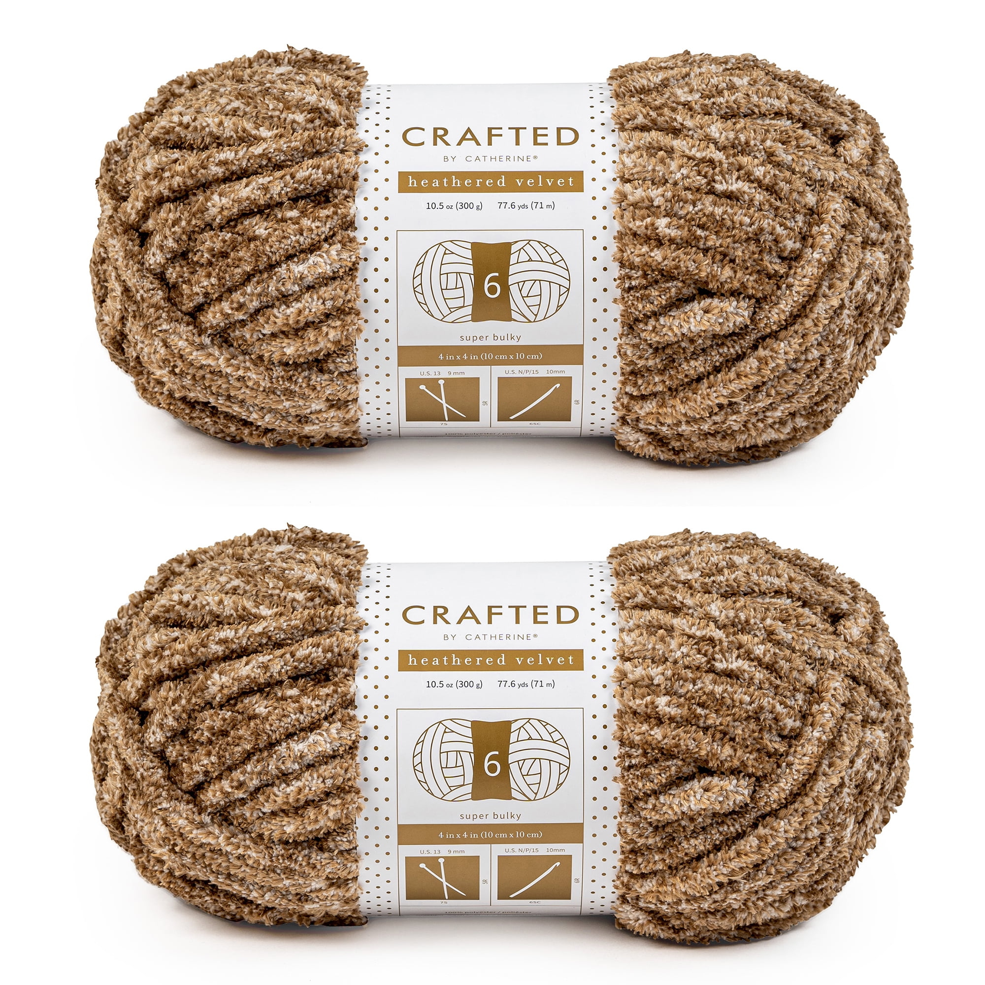 Crafted by Catherine Tan Heathered Velvet Super Bulky Yarn, 77 yards ...
