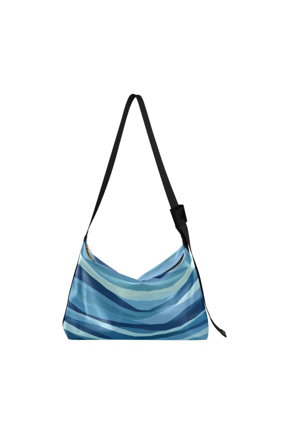 Crafted from premium leather the Ultra Soft on-trend Women's Hobo Handbag is a large satchel that makes a statement Pattern Of Wavy Lines