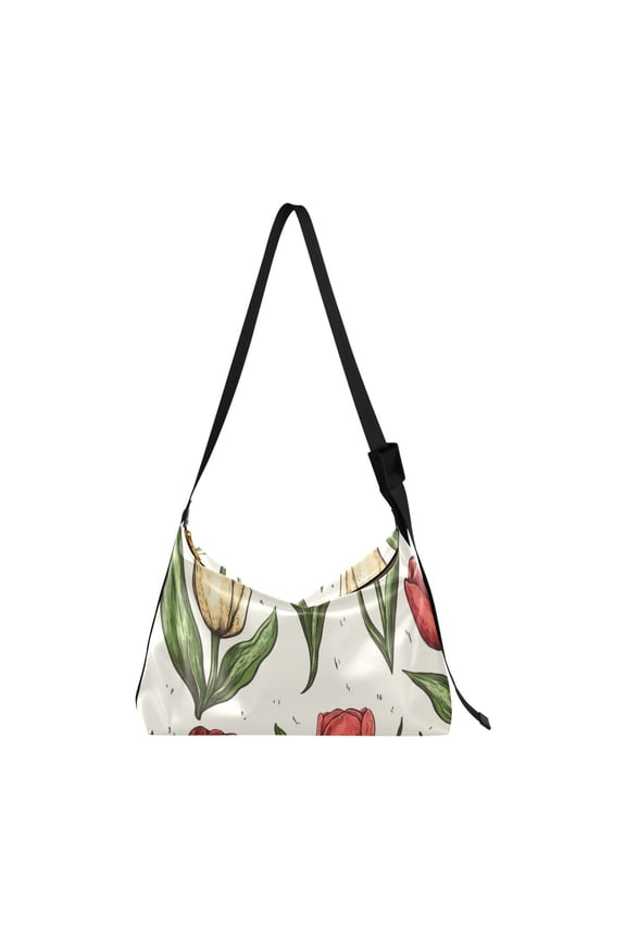 Crafted from premium leather, the Ultra Soft, on-trend Women's Hobo Handbag is a large satchel that makes a statement. Red Yellow Tulips