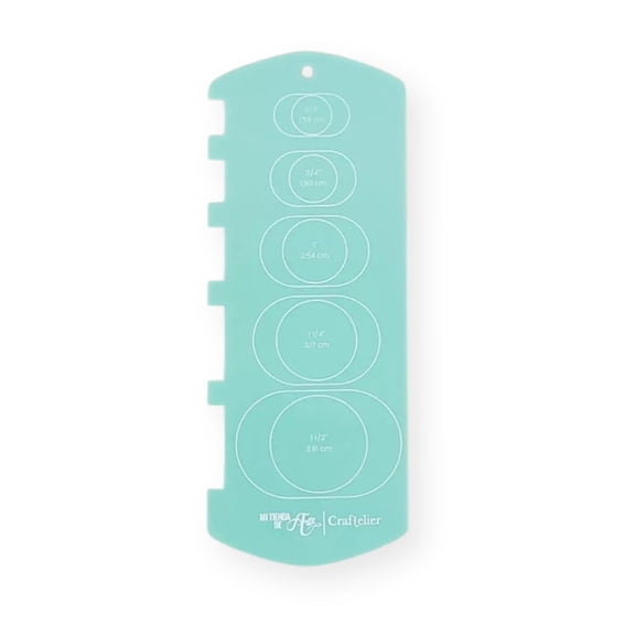 Craftelier - Book Binding Template for Ring and Spiral Binding Projects | Useful and Easy to Use Guide for Professional Finishing Bindings | Turquoise Colour - Size Approx. 20,5 x 8 cm
