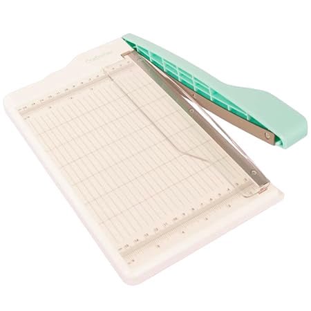 Craftelier - Guillotine Paper Trimmer for 8.5 Inch Cut Length, 7 Sheets Capacity Portable Cutter for Scrapbooking, Card Making, Labels at Clasroom or Home with Plastic Guard to Improve Precision