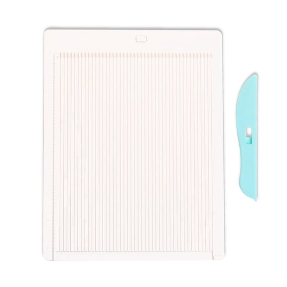 Craftelier Mini Scoring Board Kit with Folding Tool & Envelope Guide, Scrapbooking Tool for Paper Crafts, Cards & DIY Projects, Dual Measurements cm/inch