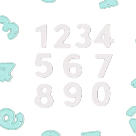 Craftelier - Set of 10 Number Shaped Dies for Cardmaking, Scrapbooking and Crafting Projects | Compatible with Multiple Die Cutting Machines and Materials | Size Approx. 2 cm