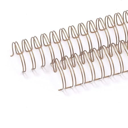 Craftelier - Set of 2 Double Ring Spiral Binders for Albums, Notebooks, Diaries or Calendars | Ideal for Scrapbooking and Other Crafting Projects | 2.54 cm (1") - Bronze Colour