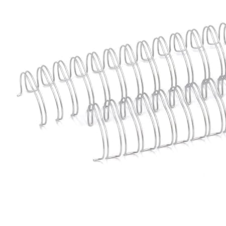 Craftelier - Set of 2 Double Ring Spiral Binders for Albums, Notebooks, Diaries or Calendars | Ideal for Scrapbooking and Other Crafting Projects | 2.54 cm (1") - Silver Colour