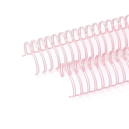 Craftelier - Set of 2 Double Ring Spiral Binders for Albums, Notebooks, Diaries or Calendars | Ideal for Scrapbooking and Other Crafting Projects | 3.17 cm (1.25") - Baby Pink Colour