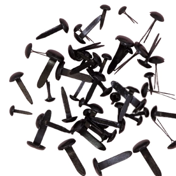 Craftelier - Set of 50 Brads or Binders in Three Different Sizes | Ideal for Embellishing Labels or Decorating Card Making, Scrapbooking and Other Craft Projects | Black Colour