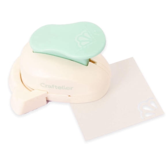 Craftelier - Shell Shaped Corner Punch with Snap Lever for Curved Die Cutting on Paper and Cardboard | Specially for Scrapbooking and Crafting | Shape Size 25 mm Diameter