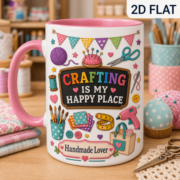 Crafter Mug Handmade Lover Gift Coffee Cup for Sewing Quilting and Crafting Fans