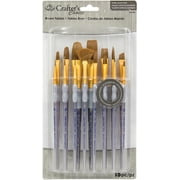 Crafters Choice Brown Taklon Brush Value Set-15/Pkg