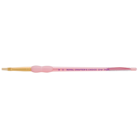 Crafter's Choice White Bristle Flat Brush-Size 0