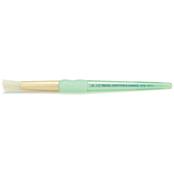 Crafter's Choice White Bristle Standard Stencil Brush-1/2" Width