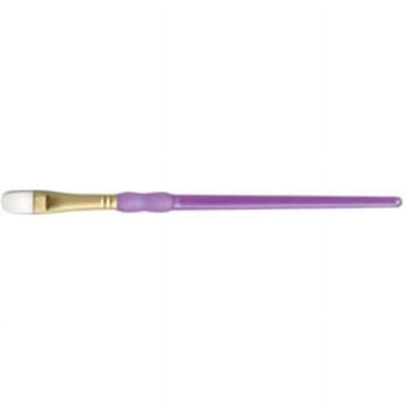 Crafter's Choice White Taklon Filbert Brush-Size 4