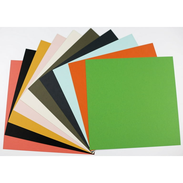 Crafter's Colorful Eco Matte -from CUP to PAPER- EXTRACT 12x12 Cardstock  Variety Pack (10 colors / 3 each) - 30 PK 