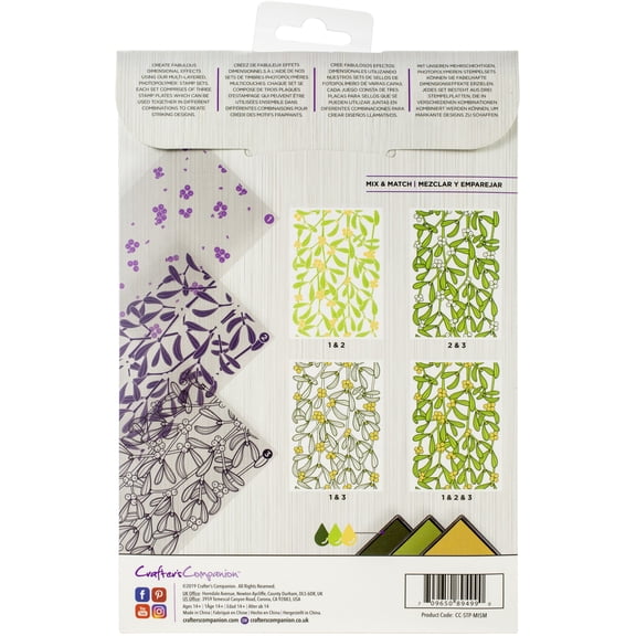 Crafter's Companion Background Layering Stamps-Mistletoe Moments