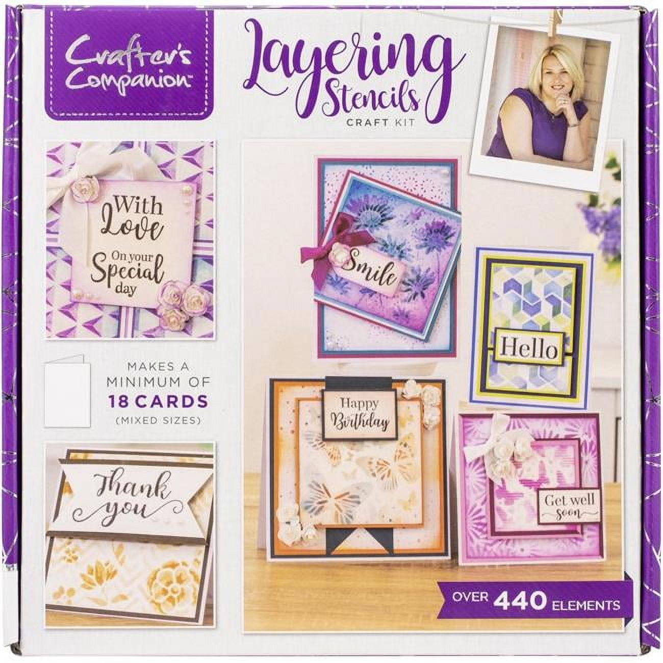 Crafter's Companion Craft Box Kit-Layering Stencils - Walmart.com