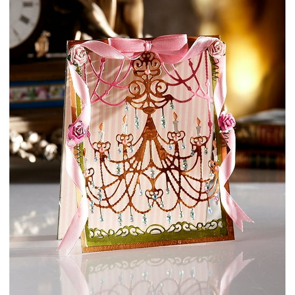 Crafter's Companion DSCAD3-CHAND Die'sire Create-A-Card Cut and Emboss Dies - Classic Chandelier