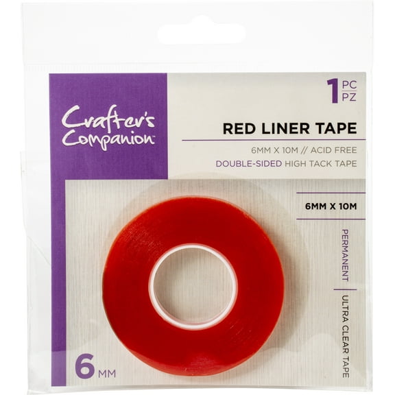 Crafter's Companion Red Liner Tape .25"X11yds-Clear
