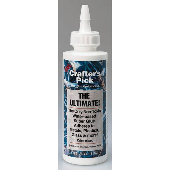 Crafter's Pick "The Ultimate" Tacky Clear, Fast Drying Glue, 4 oz