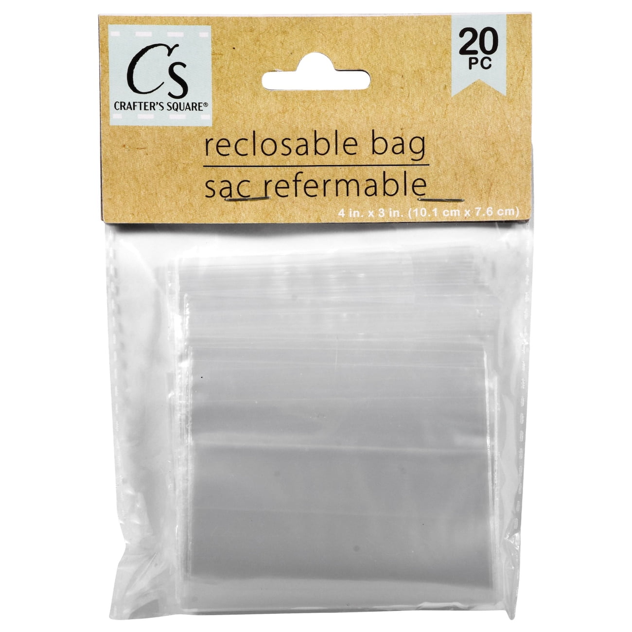 Crafter's Square Resealable Plastic Bags, 20ct, 1 Pack.