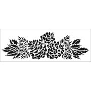 Crafter's Workshop Rustic Sign Template 16.5"X6"-Pinecone Spray