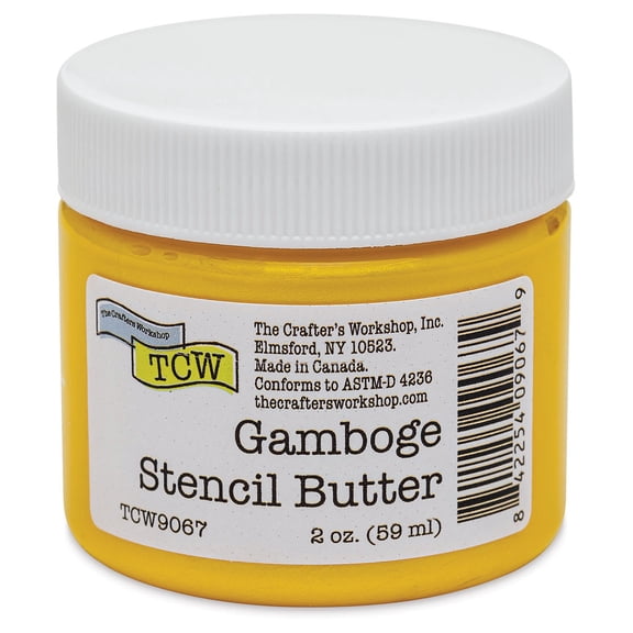 Stencil Butter Acrylic Paint - Gamboge, 2 oz, Jar