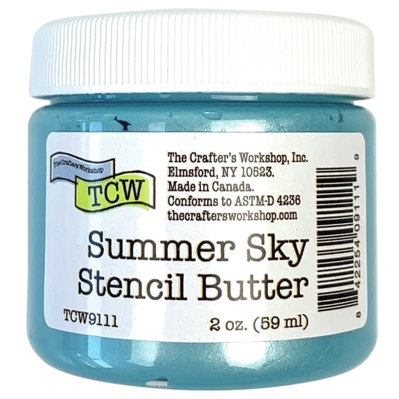 Stencil Butter Acrylic Paint - Summer Sky, 2 oz, Jar