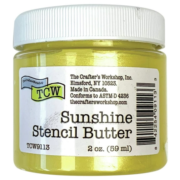 Stencil Butter Acrylic Paint - Sunshine, 2 oz, Jar