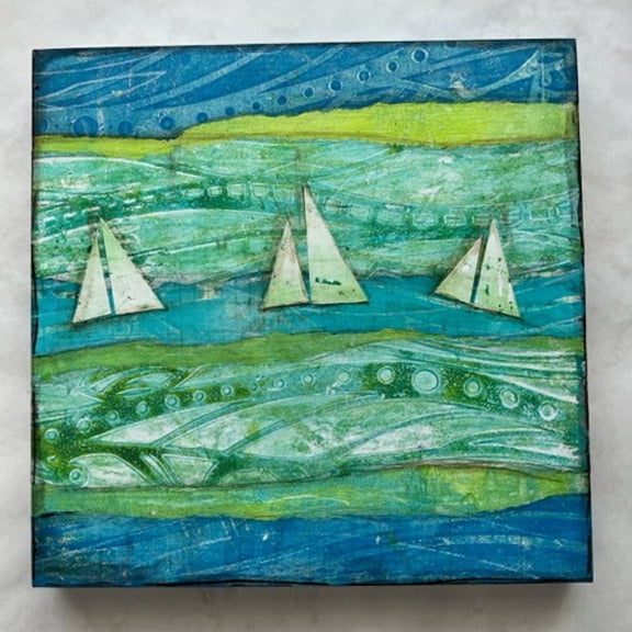 The Crafter's Workshop Stencil - Calm Waves, 12" x 12"