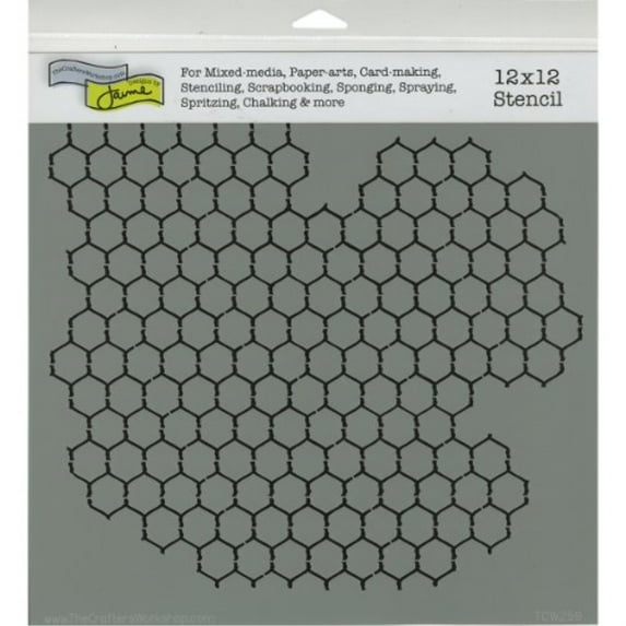 Crafter's Workshop Template 12"X12"-Chicken Wire Reversed
