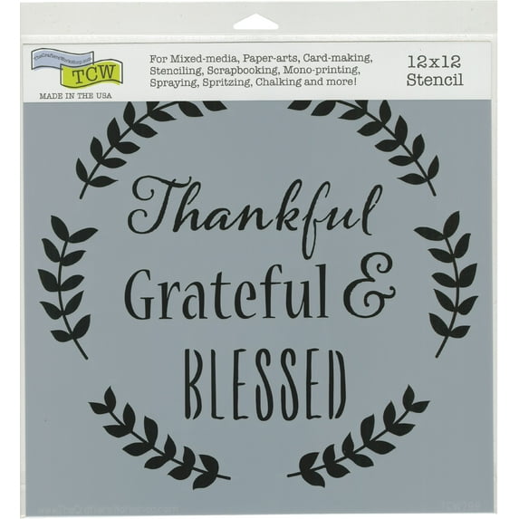 Crafter's Workshop Template 12"X12"-Thankful