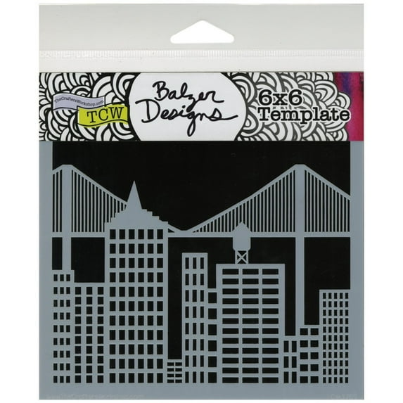 Crafter's Workshop Template 6"X6"-Cityscape, Pk 3, Crafters Workshop