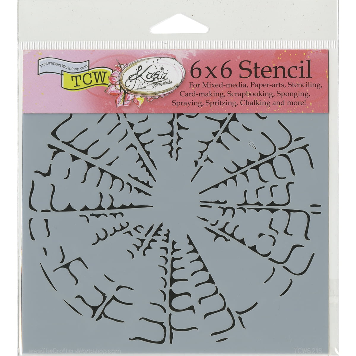 Crafters Workshop Fancy Feathers Stencil - 6x6 Inch Template For Mixed Media, Scrapbooking - View #2