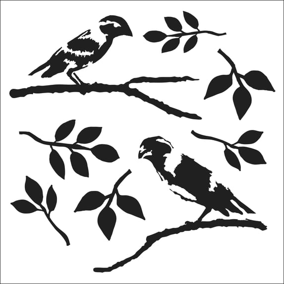 Crafter's Workshop Template 6"X6"-Love Birds, Pk 3, Crafters Workshop