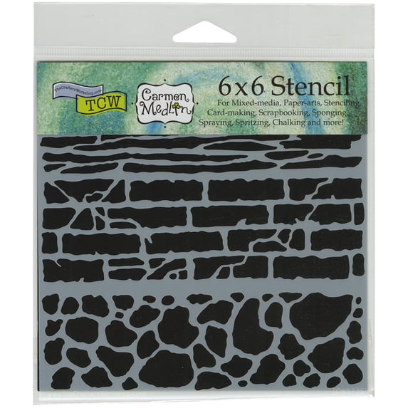 Crafter's Workshop Template 6"X6"-Rock Wall