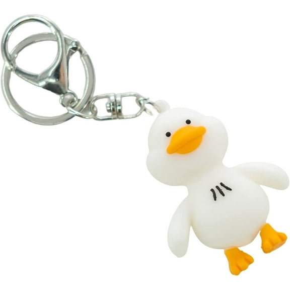 Crafters Cup Duck Duck Jep Keychains  5 Pack  Yellow Rubber Duck  Attach To Duck Duck Tag  You've Been Ducked White Duck Keychain