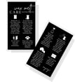 thumbnail image 1 of Crafters Cup Wax Melt Care Instruction Card  50 Pack  2x3.5 inch inch Business Card Size  Handmade Wax Melt Black with White Design, Black, White, 3.5 x 2 inches, 1 of 9