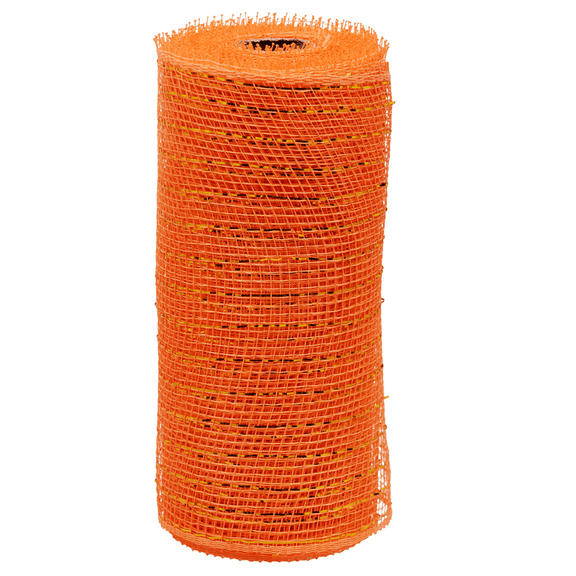 Crafters Square Harvest Orange Decorative Mesh, 5-yd. Rolls; 6 INCHES