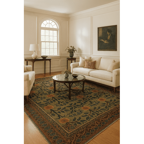 Crafters & Weavers Arts and Crafts Soft Washable Non Slip Area Rug (3' x 5')