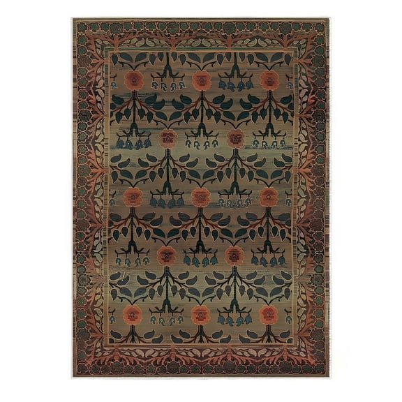 Crafters & Weavers Arts and Crafts Soft Washable Non Slip Area Rug (5.7' x 7.8')