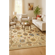 Crafters & Weavers Arts and Crafts Soft Washable Non Slip Area Rug 3 x 5