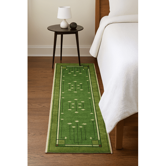 Crafters & Weavers Arts and Crafts Soft Washable Non Slip Area Rug (2'7" x 9')