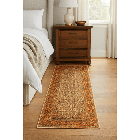 Crafters & Weavers Serapi Soft Washable Non Slip Area Rug (2'7" x 9')
