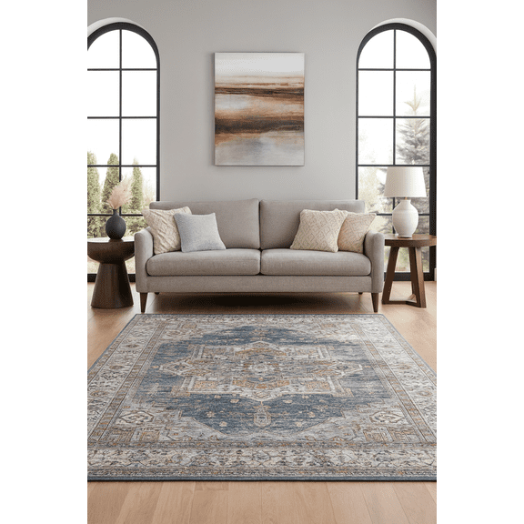 Crafters & Weavers Serapi Soft Washable Non Slip Area Rug (9' x 12')